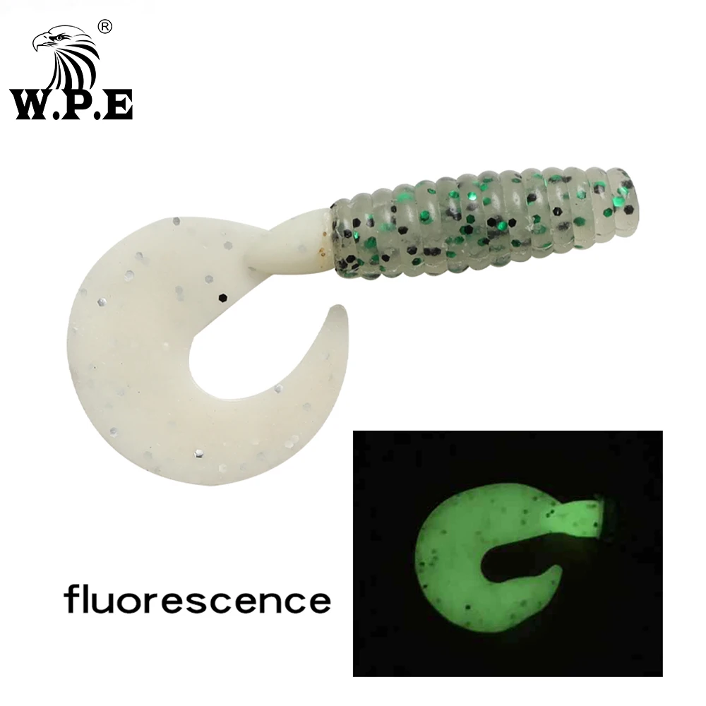 W.P.E-señuelo suave de pesca de 70mm, cebo delineador de natación, Artificial, de silicona, cuerpo suave, Wobblers, 5 unids/paquete - imagen 4