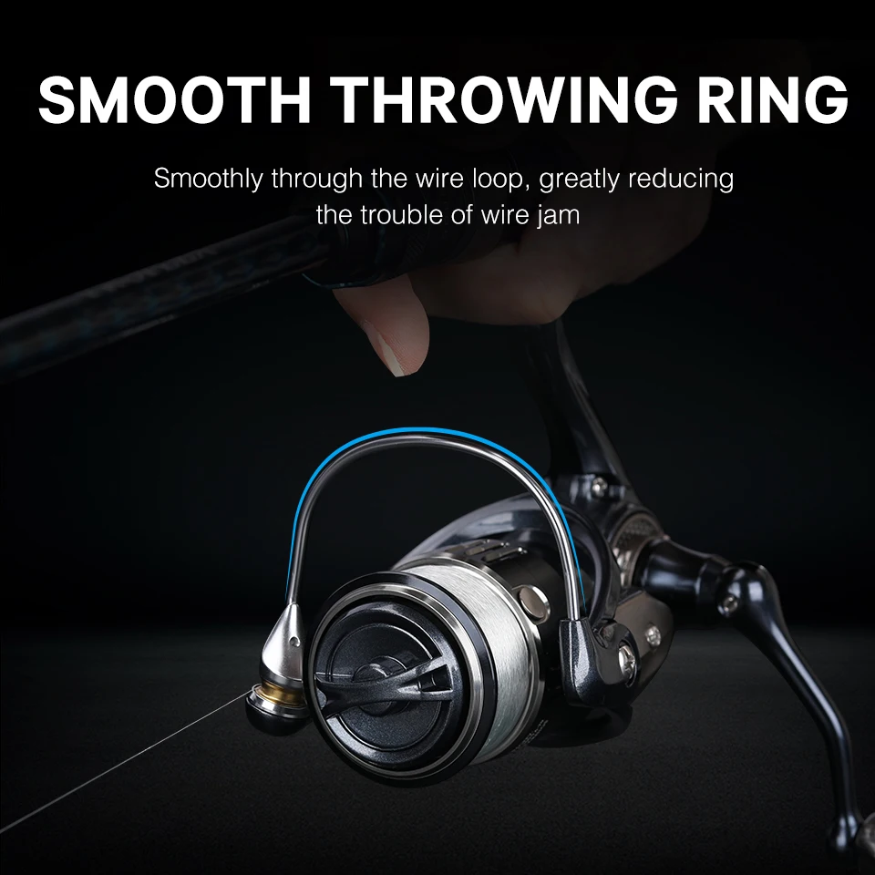 TSURINOYA-carrete giratorio de pesca ultraligero, 155G, finura, RANGER 800, 1000S, de fundición larga, de carbono, para agua salada y agua dulce - imagen 5