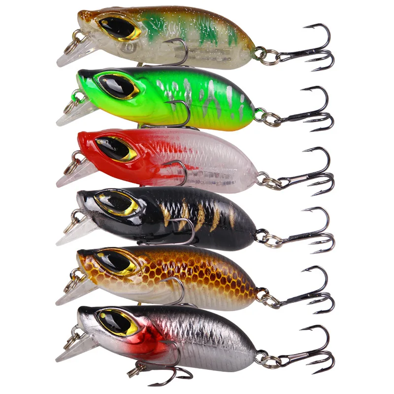 Señuelos de Pesca flotantes de 6cm/7,5g, cebos falsos de pesca en el mar, cebo de boca deformada, equipo de pesca suave, señuelos de plástico, 1 unidad - imagen 2