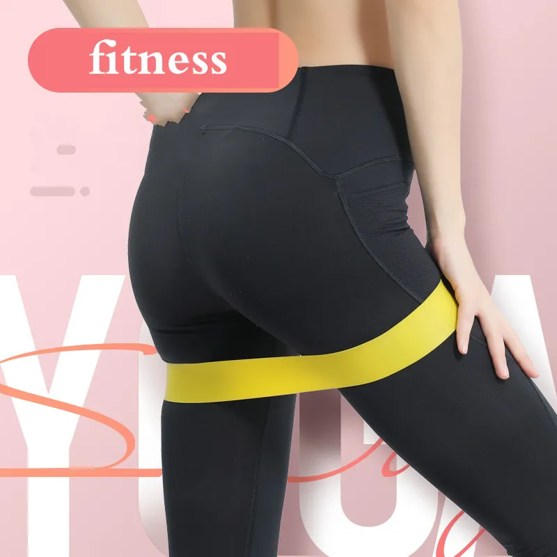 Bandas de resistencia para Yoga y Crossfit, cuerda de tracción de entrenamiento de goma para deportes, Pilates, expansor, equipo de entrenamiento para gimnasio, Fitness, 20 libras - imagen 4