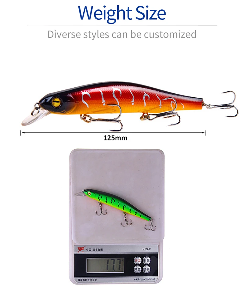 Estilos diversos disponibles para el tamaño de peso personalizado