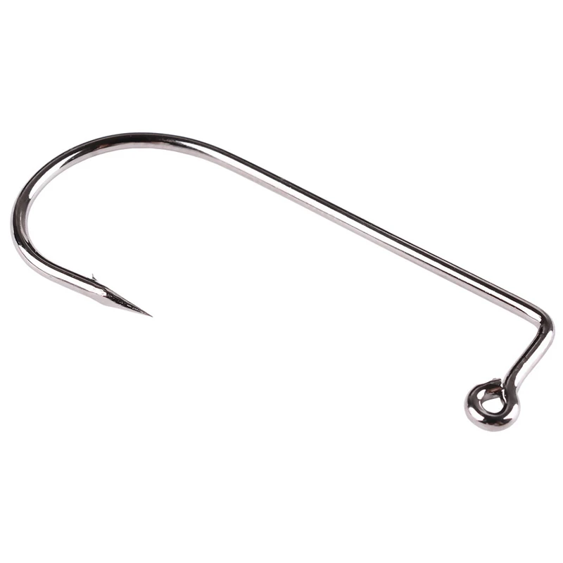 Anzuelo de pesca con mosca, anzuelo de alambre fuerte, tamaño 6, 4, 2, 1, 1/0-4/0, Aberdeen, 50 unidades por lote - imagen 4