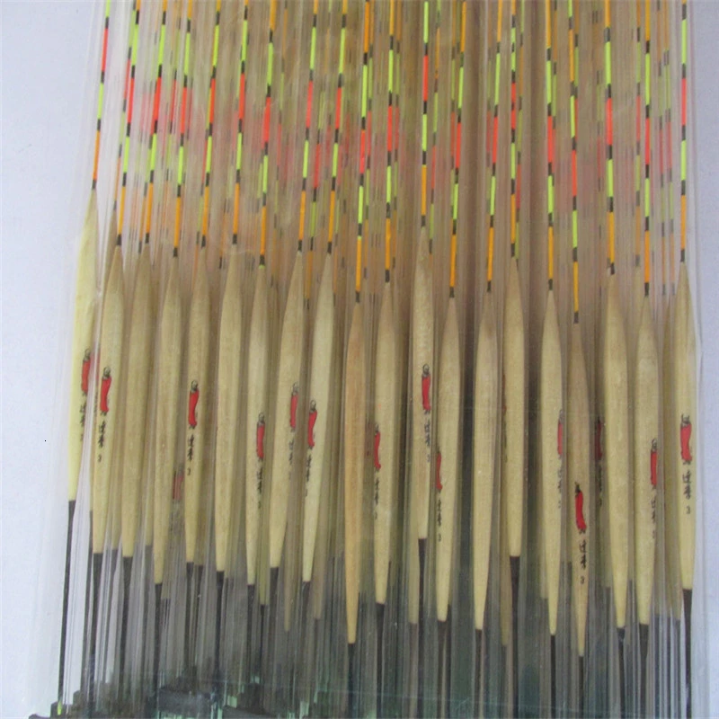 5 unids/lote flotador de pesca Balsa de madera agua poco profunda flotador de hielo Peche Bobbers flotador de pescado de madera accesorios de pesca aparejos - imagen 2