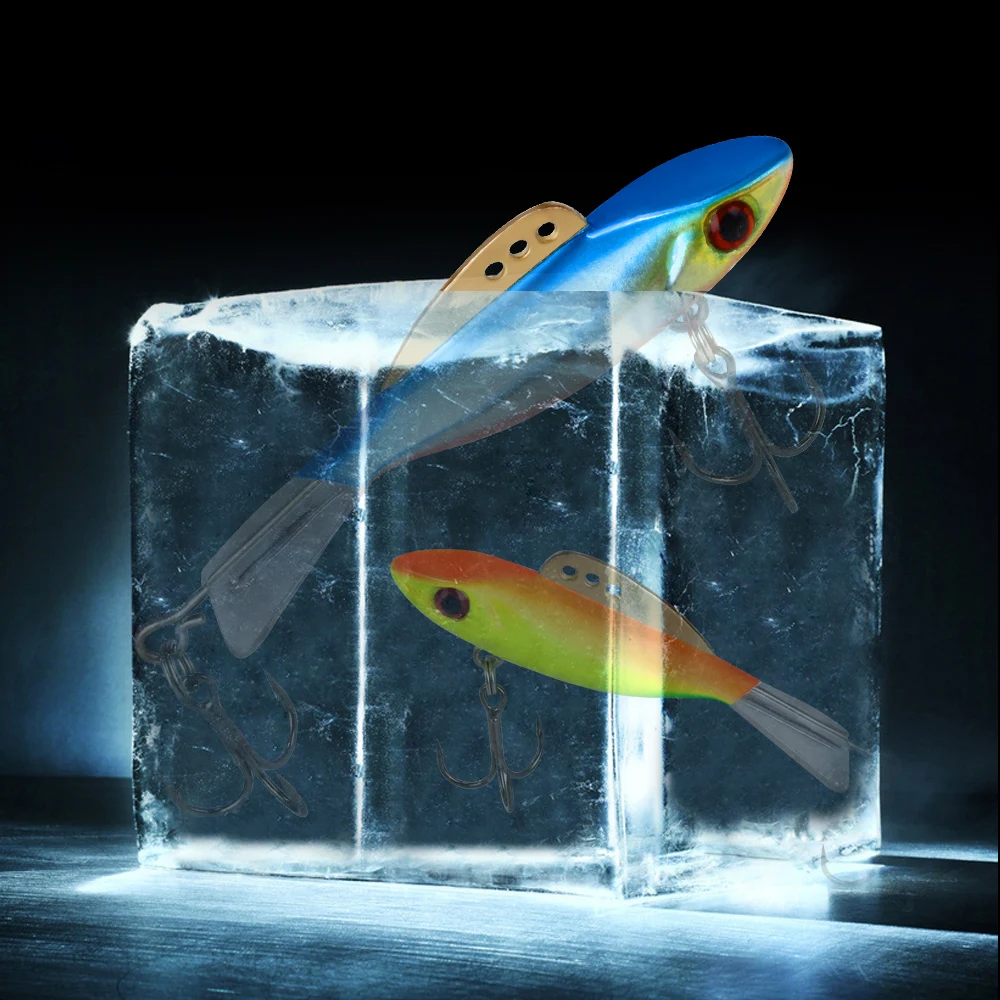 FISH KING-Señuelos de Pesca duros, 4/8/10/17g, para invierno, ojos 3D, Wobblers artificiales para pesca en hielo, lubina y Lucio