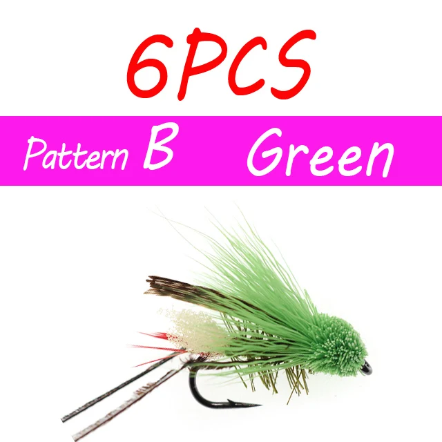 6PCS B Green