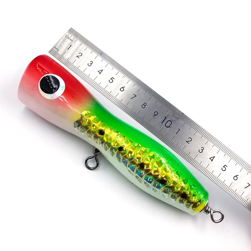 OBSESSION-señuelo de superficie Popper de madera, anzuelo Artificial de 65g, para pesca en barco de aguas profundas, Crankbai - imagen 4