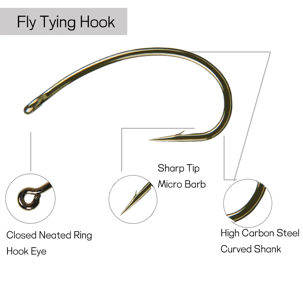 WIFREO, venta al por mayor, anzuelo de pesca con mosca seca, alambre estándar, anzuelo de pez ninfa, trucha de bronce, atado de moscas, aparejos de pesca, accesorio de carpa - imagen 5