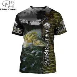 Camiseta de moda de verano 2025 para hombre, camisetas de manga corta Harajuku con estampado 3D de amor y pesca, ropa de calle informal Unisex, tops KJ0145