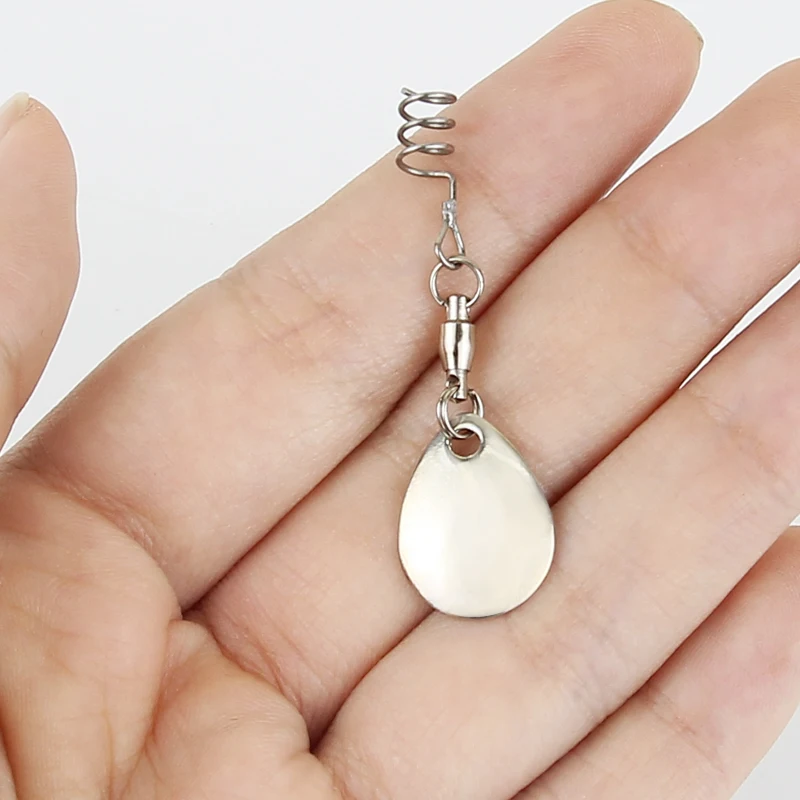 Cucharas giratorias de cola de Metal, accesorios para señuelos, accesorios para pesca, 4 unidades - imagen 2