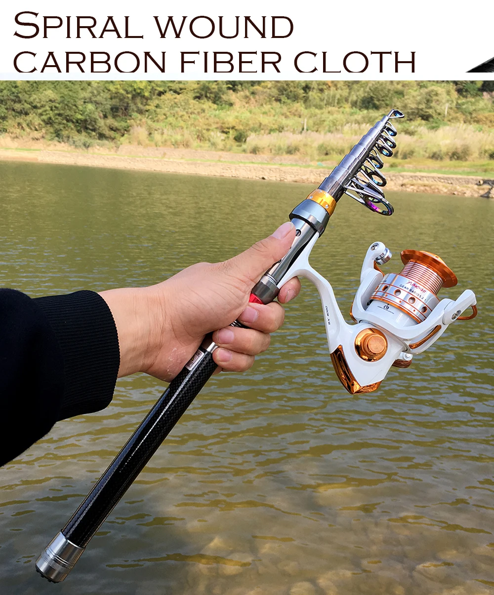 Una persona que sostiene una caña de pescar con un señuelo