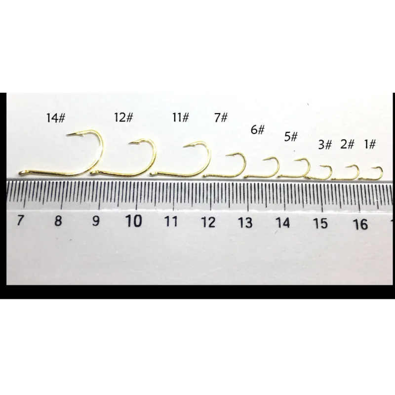 Venta al por mayor a granel 2000 unids/lote anzuelos de púas circulares de ojos dorados anzuelo de corriente aparejos de Pesca de carpa voladora Pesca peche pescaria - imagen 3