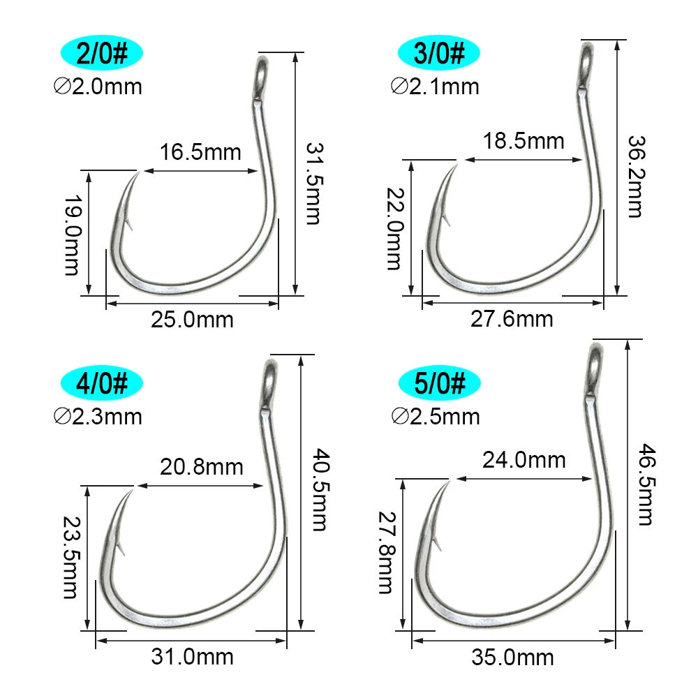 ICERIO 10/20 piezas de estaño brillante Kirbed puntos lento Jigging ayudar gancho Pike JS-3 pesca en agua salada contra la corrosión atraer ganchos - imagen 2