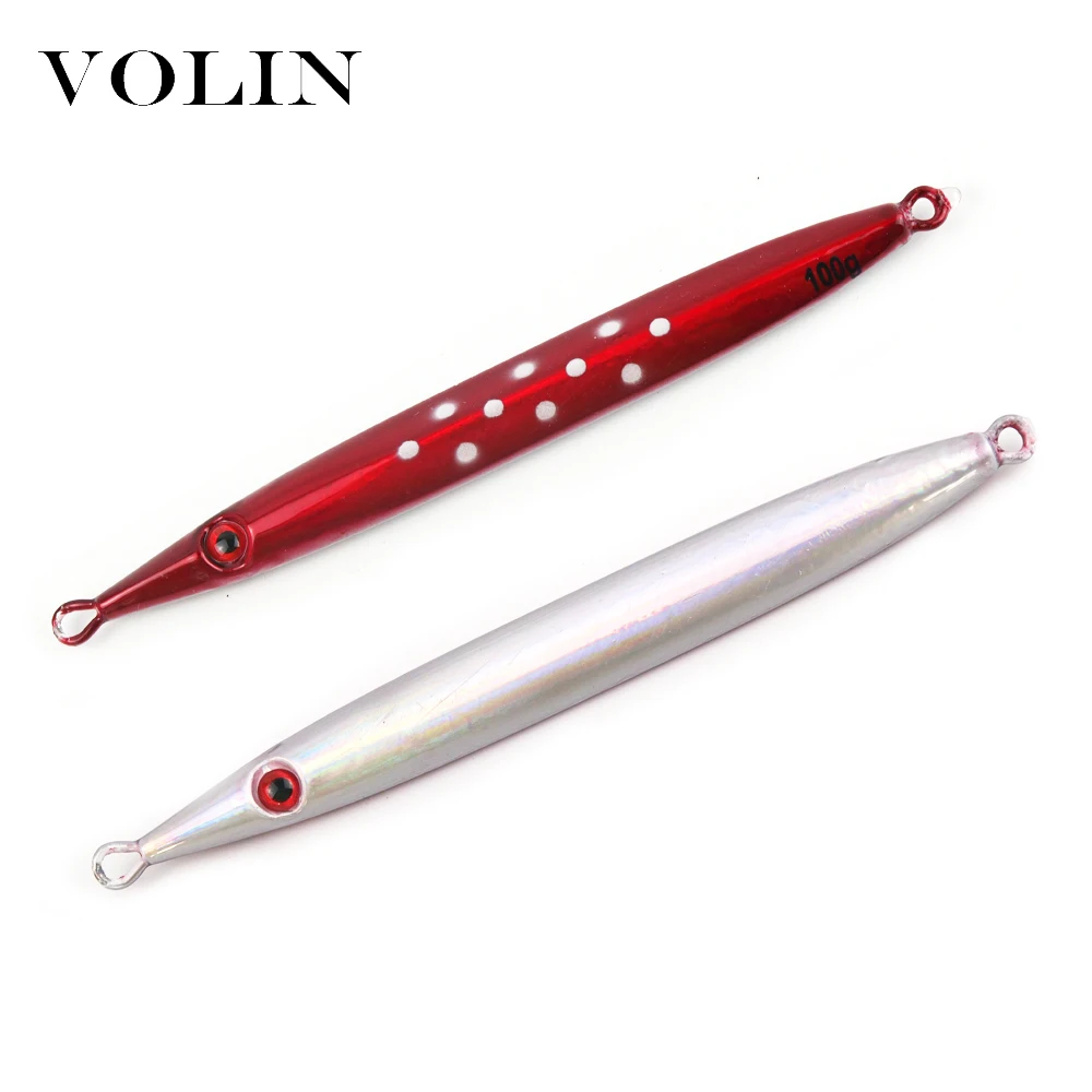 VOLIN-señuelo de pesca de Metal para Jigging lento, 1 unidad, 150g, 170g, 200g, cebo Artificial de papel de bronce - imagen 4
