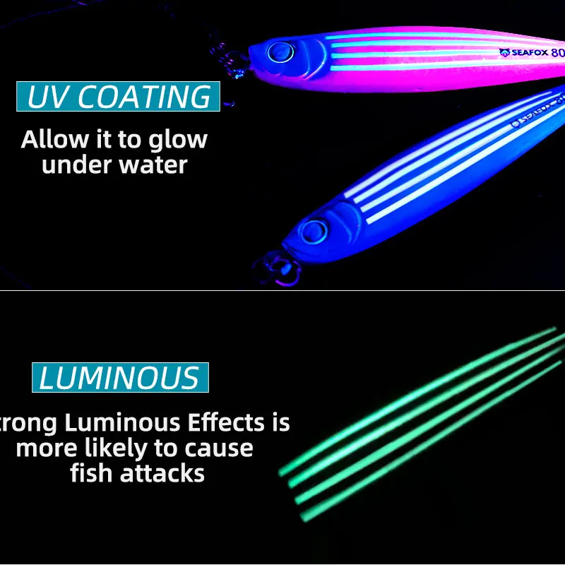 Seafox Jig Metal para Lubina – Señuelo Holográfico de Agua Salada - imagen 4