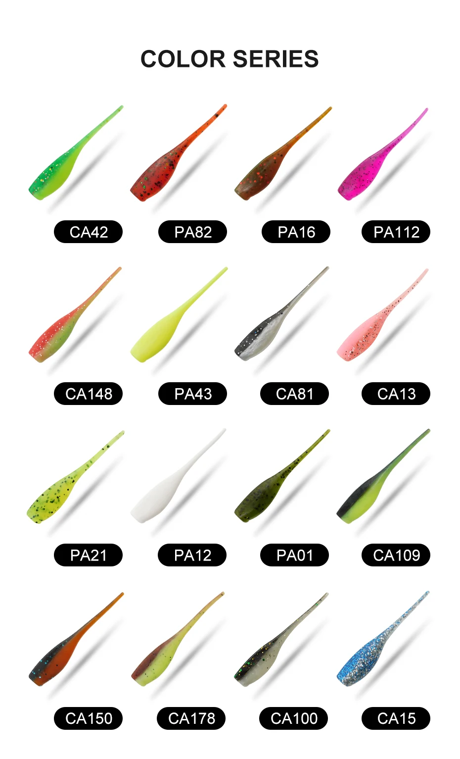 KESFISHING-Cebo Artificial suave para perca, Lucio, trucha, doble color, añadir sal, 2" - imagen 5