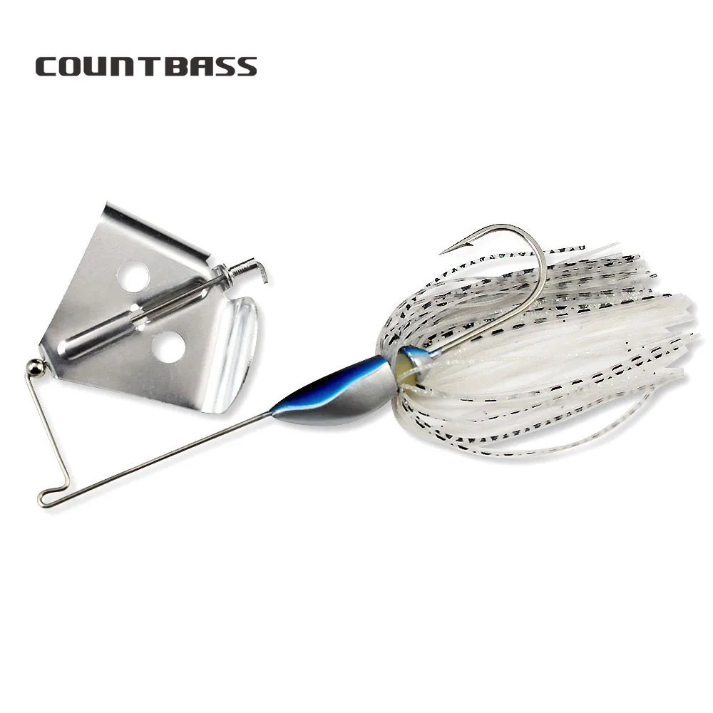 Countbass Buzzbaits con anzuelo VMC, cebo Buzz, falda de silicona, hoja giratoria, Señuelos de pesca, cebo para lubina, 1/2oz