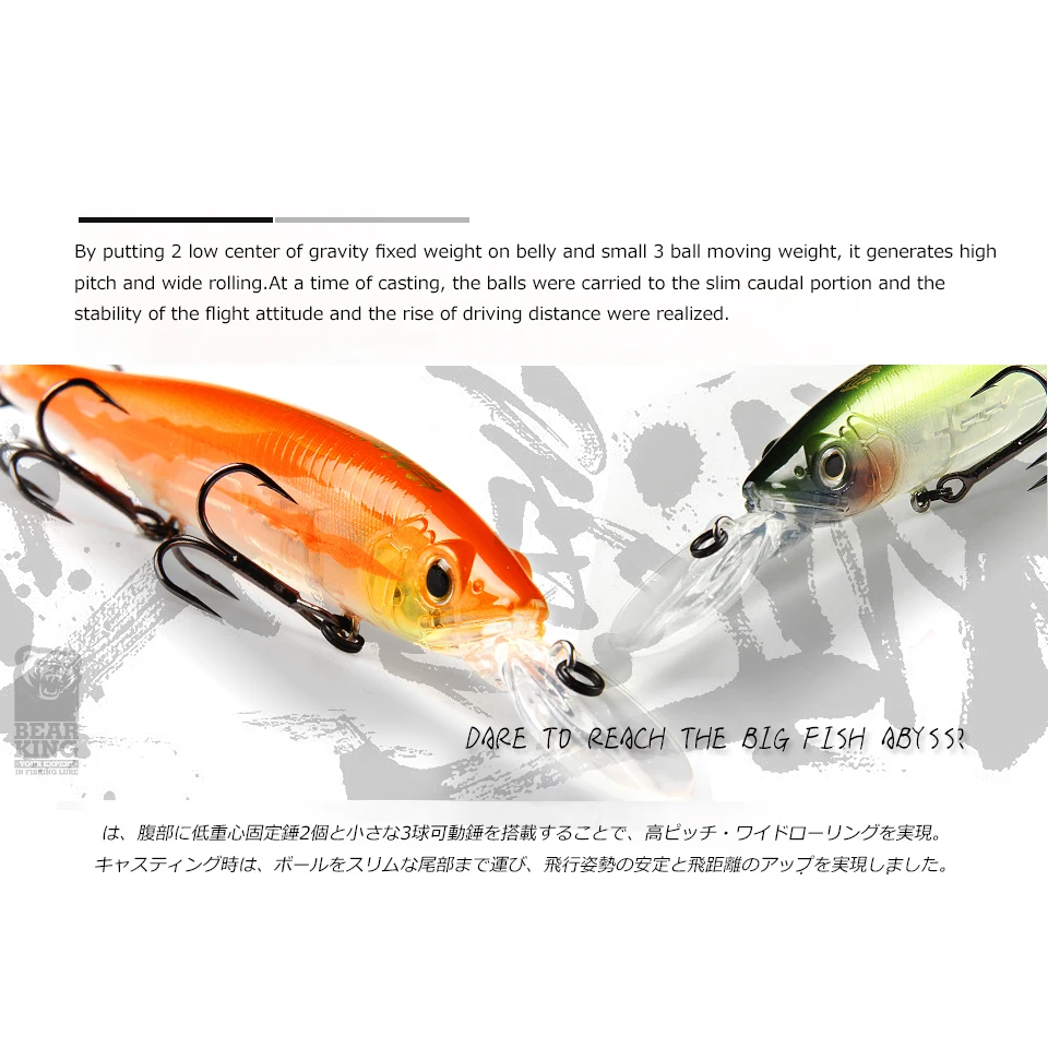 BEARKING 128mm 22,9g de profundidad 2-3m Wobbler Señuelos de pesca superiores cebo duro anzuelos de calidad minnow accesorios de pesca para aparejos de pesca - imagen 5