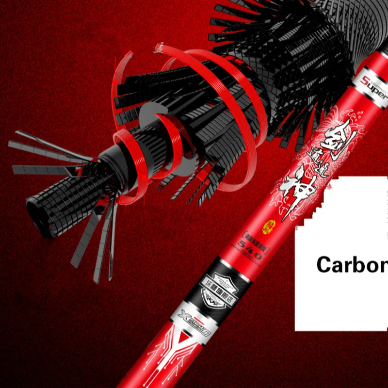 Caña De pescar De fibra De carbono para carpas, caña De pescar De 2,7 m-6,3 m, 19/28 Tonalty, Taiwán, Olta De Pesca, 46T - imagen 4