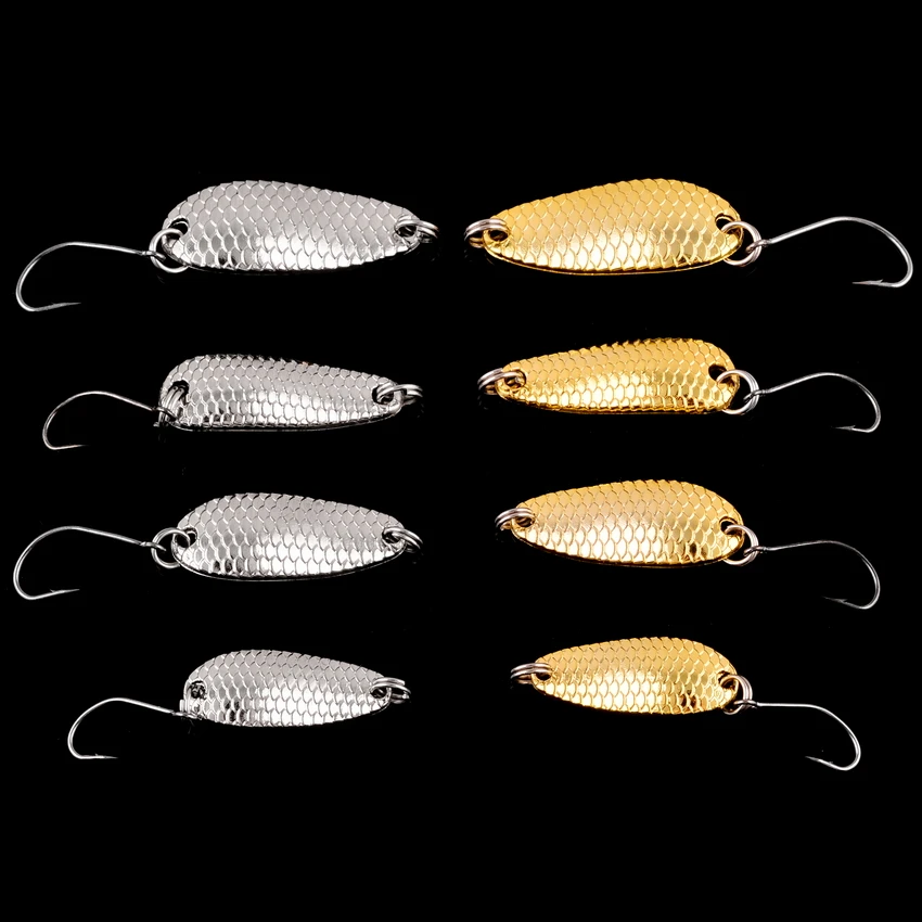 Estos señuelos de pesca metálicos brillantes están diseñados para una captura efectiva