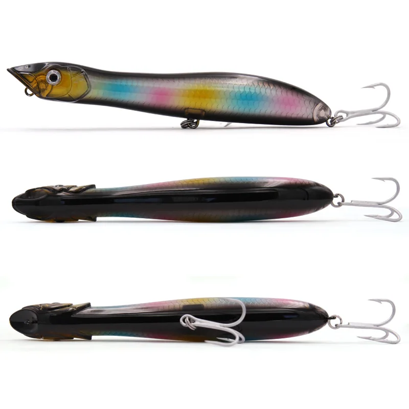 TacklePRO PO09 Popper Topwater cabeza de serpiente flotante Wobbler 100mm/120mm/135mm 10g/17g/26g señuelo de pesca lubina Pike cebo Peche - imagen 3