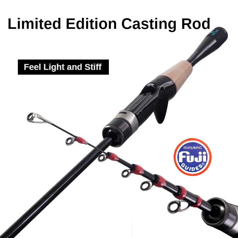 PURELURE-caña de pescar telescópica UL L, accesorio de pesca de carbono, giratoria, cebo suave, 1,53 m, 1,78 m - imagen 3