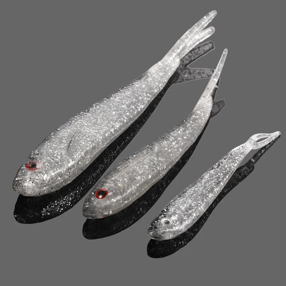 Swimbait Señuelos de Pesca de silicona, trucha blanda, Wobbler para curricán, aparejos de pesca de lubina, lote de 5 unidades - imagen 3