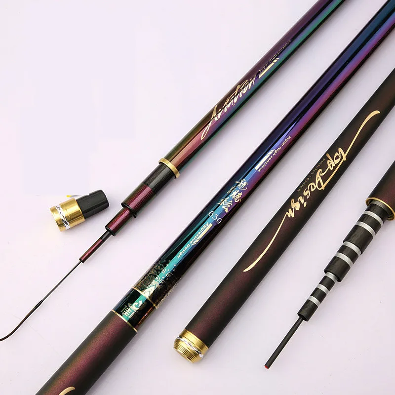 Caña De pescar superdura De fibra De carbono, caña De pescar De sección larga, 3,6 m-8,1 m - imagen 3