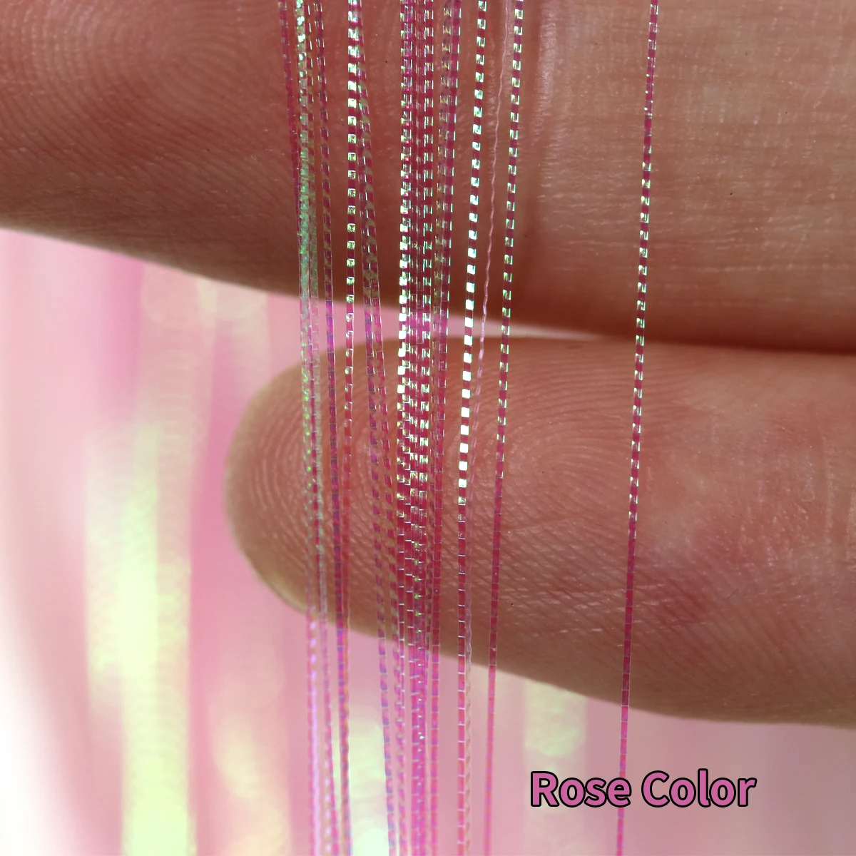 1 bolsa de 0,2mm Gliss, hebras de Flash corrugado, Flashabou, oropel, Spinnerbait de agua salada, señuelo de pesca, lubina, trucha, Material de atado de moscas - imagen 5