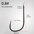 Non-barbed hook 0.8