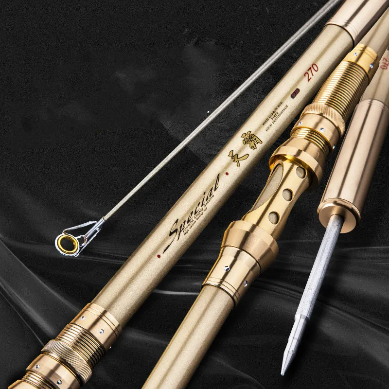 Caña De pescar telescópica, alimentador De carpa con mosca giratoria FRP, 3,6 M, 3,0 M, 2,7 M, 2,4 M, 2,1 M, Mini asiento De carrete Olta De viaje - imagen 2