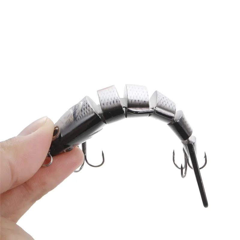 Swimbait Wobblers multiarticulados, Señuelos de Pesca para lubina, Lucio Artificial, señuelo de hundimiento duro, artículos para peces, aparejos, 10cm, 20g, 1 pieza - imagen 5