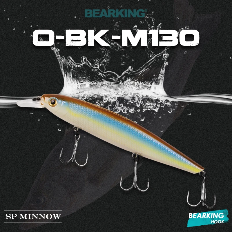 Bearking 13cm 25g bolas de tungsteno de fundición larga nuevo modelo Señuelos de pesca cebo duro buceo 1,3 - 2m pececillo profesional de calidad - imagen 2