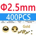 400PCS 2.5mm Gold
