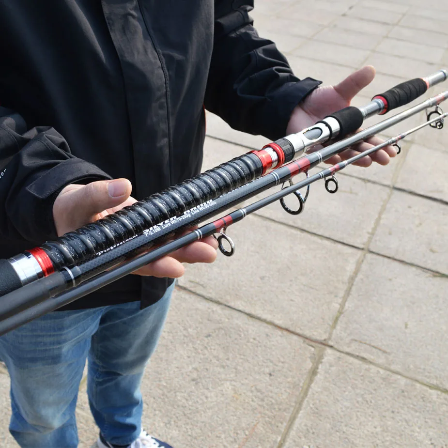 TOMA-caña de pescar giratoria de fibra de carbono, 30 toneladas, 1,8 M, 1,95 M, 2,1 M, 30-50LB - imagen 4