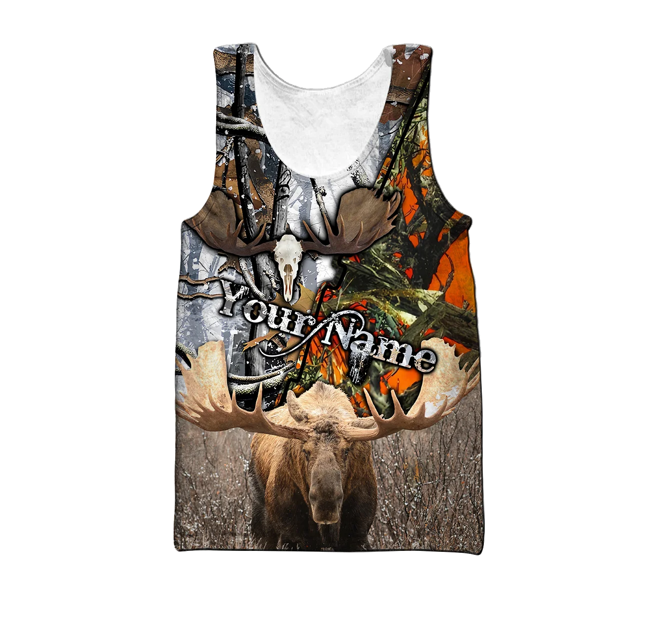 Animal Moose/Deer Hunting 3D Printed men vest Harajuku Fashion Sleeveless T-shirt summer streetwear Cool Unisex tank top BX018 - imagen 5