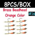 8pcs brass orange