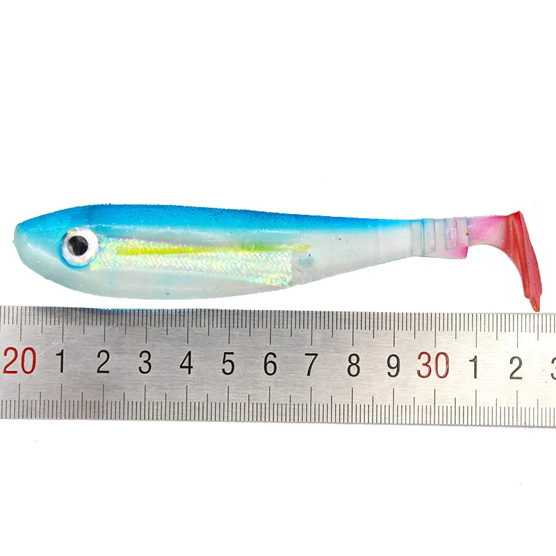 Señuelos de cola en T de alta calidad, cebo artificial de 6cm/9cm, 2,5g/8g, gusano blando, cucarachas de calamar, ojos 3D, 1 unidad - imagen 4