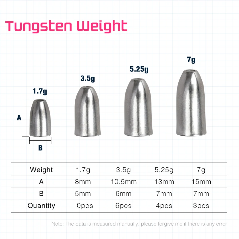 TSURINOYA-plomos de pesca de acero de tungsteno, 1,7g, 3,5g, 5,25g, 7,0g, accesorios de cabeza plomada, señuelo suave, aparejos de pesca - imagen 2