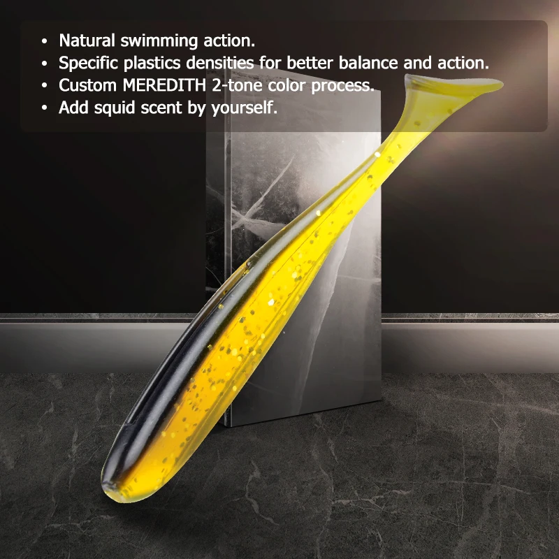 MEREDITH Easy Shiner-Cebo Artificial de silicona suave, 50mm, 75mm, 100mm, 130mm, doble Color, señuelos para carpa - imagen 4