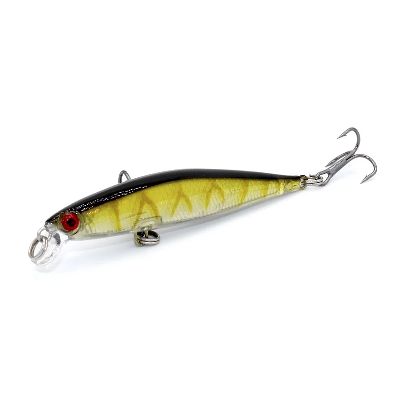 Señuelo de Pesca Minnow, 8cm, 5,2g, cebo duro Topwater Wobbler Jig Bait Crankbait, aparejos de Pesca de lubina a rayas SwimBait, 1 ud. - imagen 4