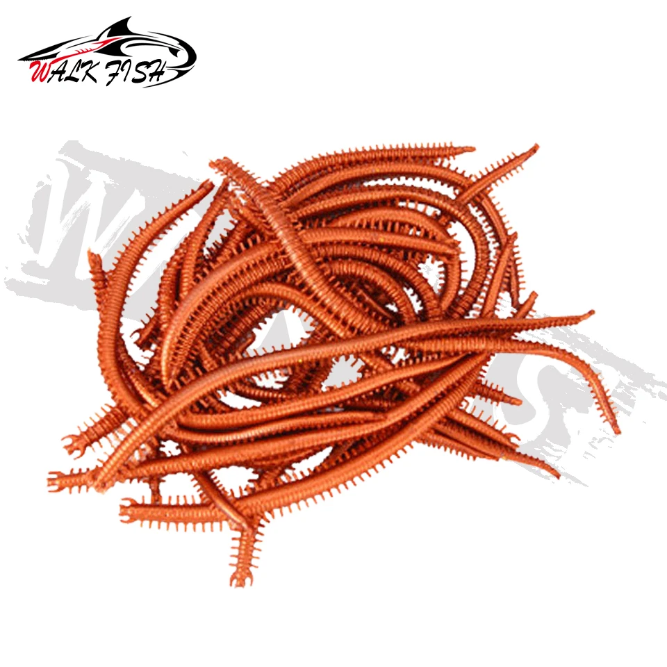 WALK FISH 10 uds/20 piezas gusanos de mar artificiales 13,5 cm lombriz Señuelos de pesca blandos cebo blando realista olor a pescado señuelos de pesca - imagen 5