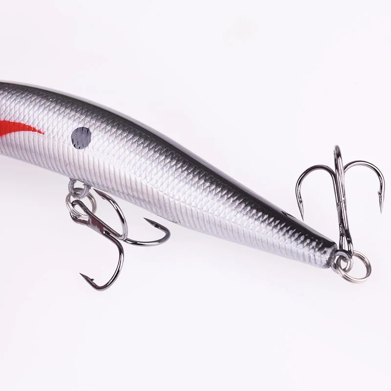 Señuelo de pesca flotante Minnow Wobbler, cebo duro Artificial de plástico Isca, Swimbait Crankbait, aparejos de anzuelos triples, 10cm, 8,5g, 1 unidad - imagen 5