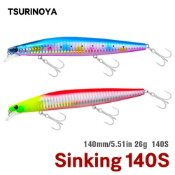 TSURINOYA Señuelo hundido DW92 para lubina negra y lucio agua salada