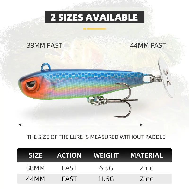Metal Jig BLUX Rattle Tail 38-44 mm – Vibrante para pesca en mar - imagen 4