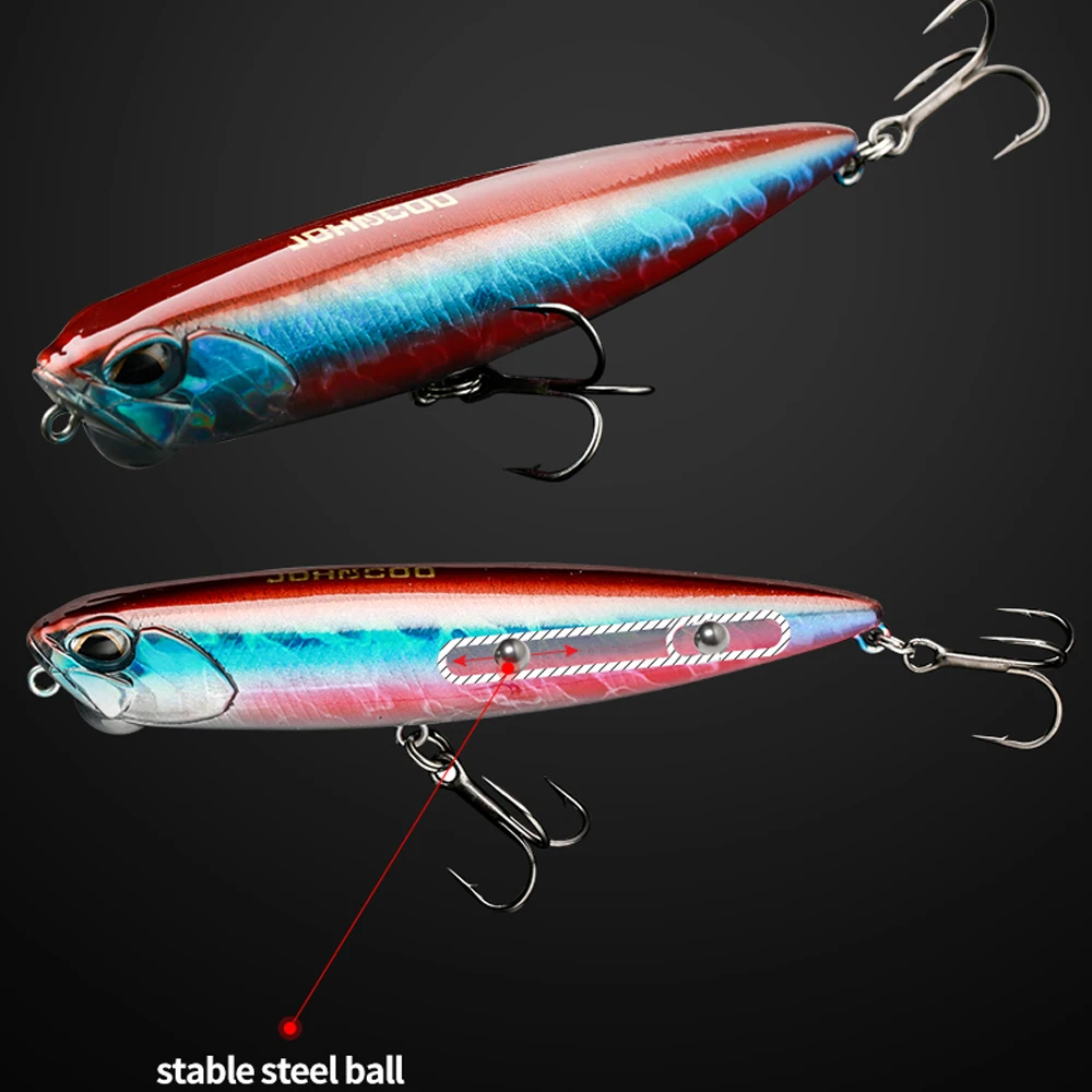 LÁPIL flotante 100mm señuelo Topwater 14g Swim Crankbait Whopper cebo Artificial Trolling Bass Pike señuelo caminar 3D Eye - imagen 2
