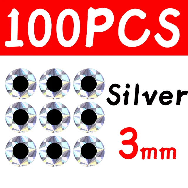 100pcs 3mm Silver