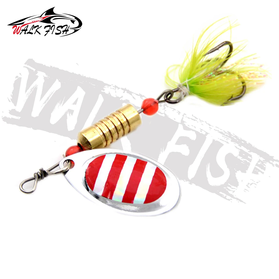 WALK FISH-señuelo de Metal para Pesca, cebos duros, 3,5g, 5g, anzuelos triples, 1 Uds. - imagen 3