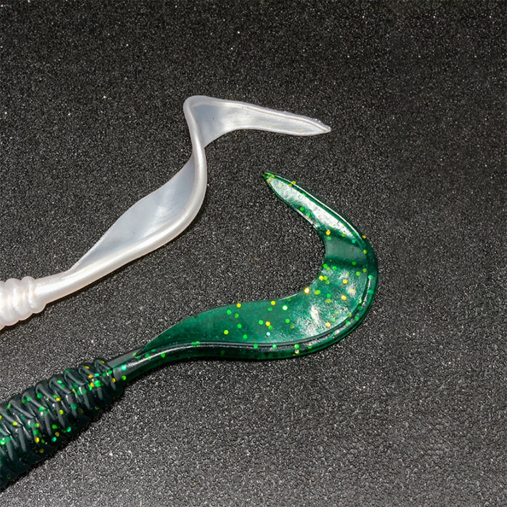 Señuelo de pesca suave luminoso, gusano de arena, pan, gusano, cebos artificiales de silicona, gusano, pez Grub, señuelo, gusanos, 6cm, 200 unids/bolsa - imagen 2