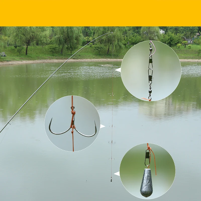 Anzuelos De púas para Pesca, Anzuelos triples De carpa plateada, afilados, De doble anclaje, aparejos De Pesca - imagen 4