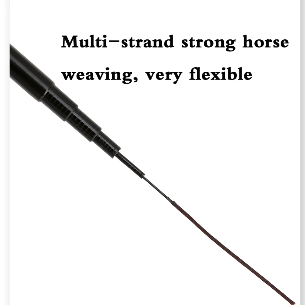 Caña de pescar de fibra de carbono, ultraligera, telescópica, portátil, de 43cm, 1,5-6,3 M - imagen 3